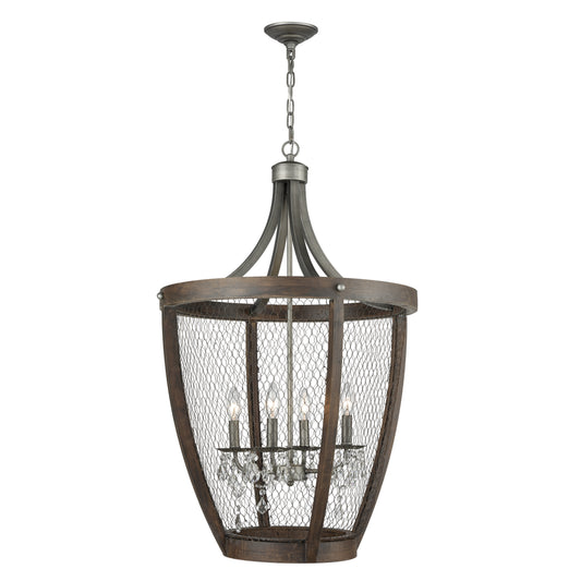 ELK SIGNATURE 1140-034 Renaissance Invention 23'' Wide 4-Light Pendant - Weathered Zinc