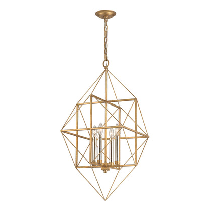 ELK SIGNATURE 1141-005 Connexions 16'' Wide 4-Light Pendant - Gold Leaf