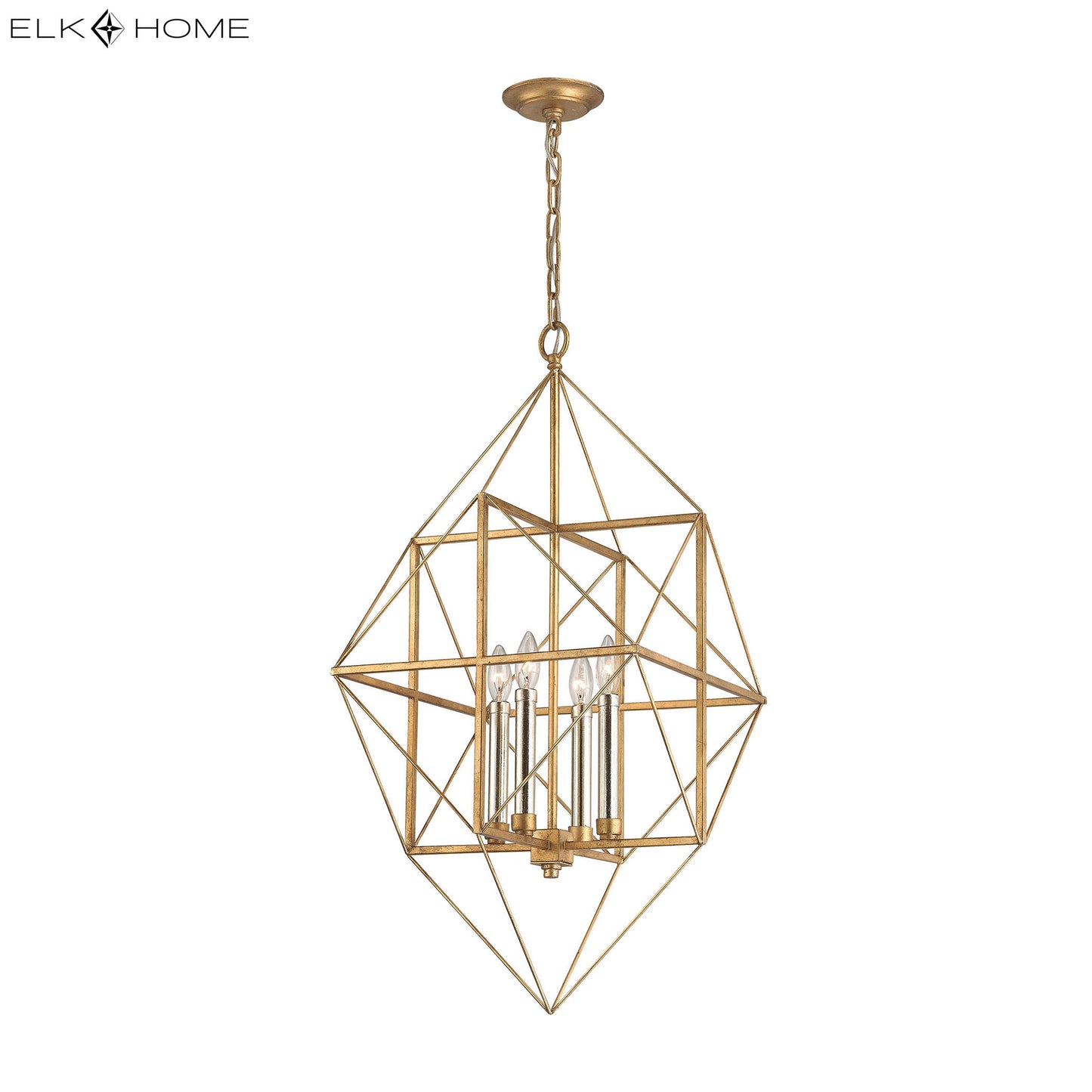 ELK SIGNATURE 1141-005 Connexions 16'' Wide 4-Light Pendant - Gold Leaf