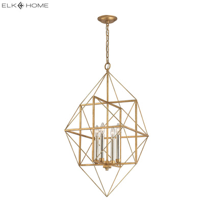 ELK SIGNATURE 1141-005 Connexions 16'' Wide 4-Light Pendant - Gold Leaf