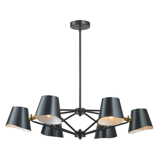 ELK SIGNATURE 1141-018 Webre 34'' Wide 6-Light Chandelier - Gold Leaf