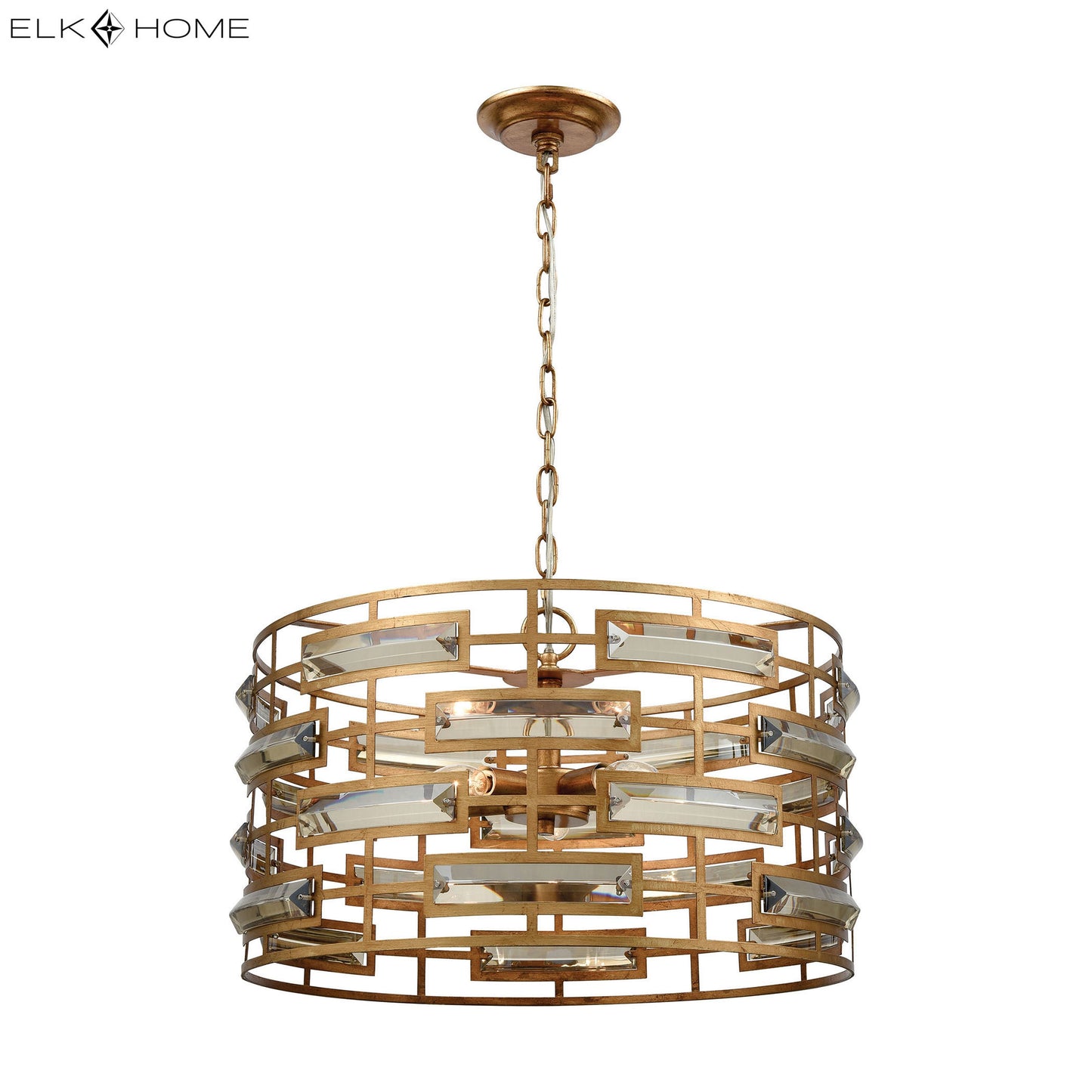 ELK SIGNATURE 1141-031 Metro 22'' Wide 5-Light Pendant - Gold Leaf