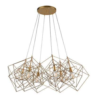 ELK SIGNATURE 1141-032 Connexions 48'' Wide 6-Light Chandelier - Gold Leaf