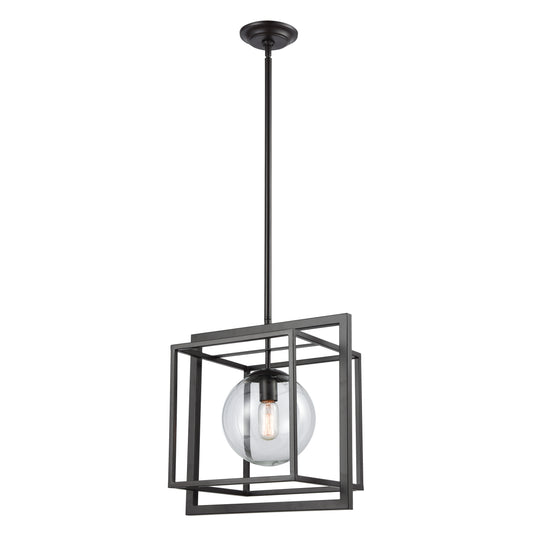 ELK SIGNATURE 1141-064 Beam Cage 15.5'' Wide 1-Light Pendant - Oil Rubbed Bronze