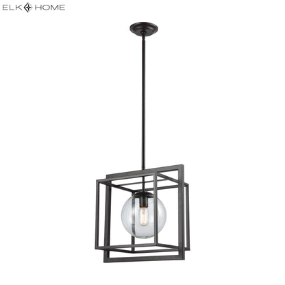 ELK SIGNATURE 1141-064 Beam Cage 15.5'' Wide 1-Light Pendant - Oil Rubbed Bronze