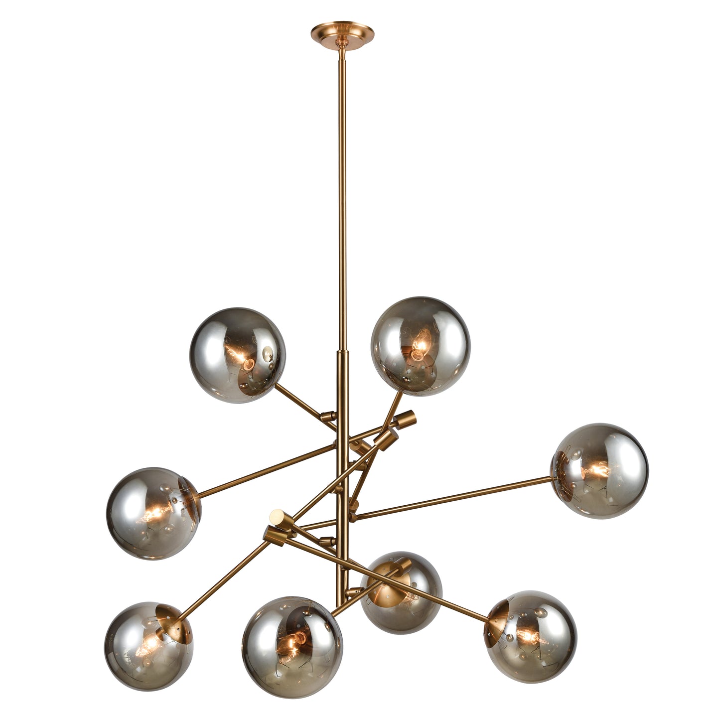 ELK SIGNATURE 1141-082 Accelerated Returns 34'' Wide 8-Light Chandelier - Aged Brass