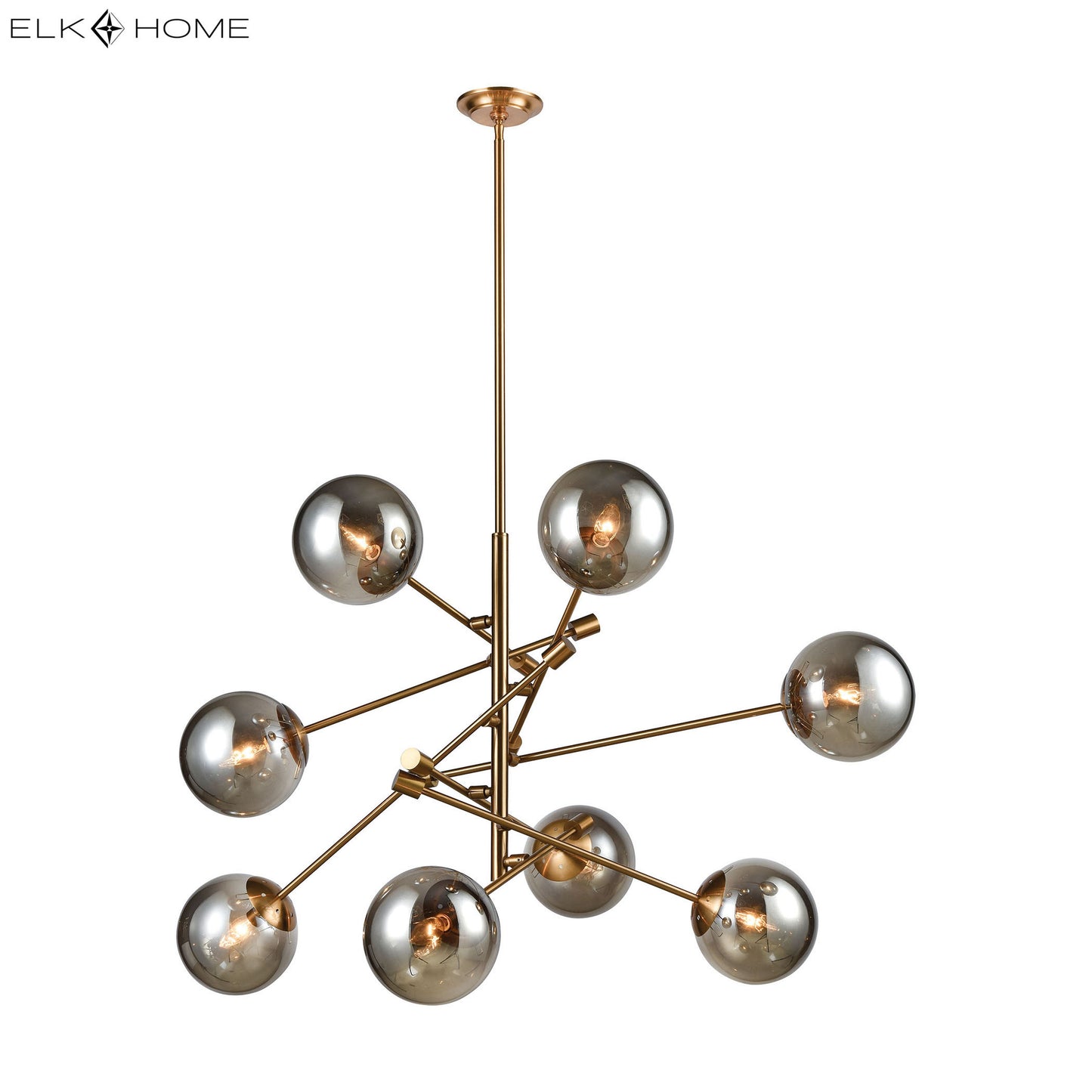 ELK SIGNATURE 1141-082 Accelerated Returns 34'' Wide 8-Light Chandelier - Aged Brass