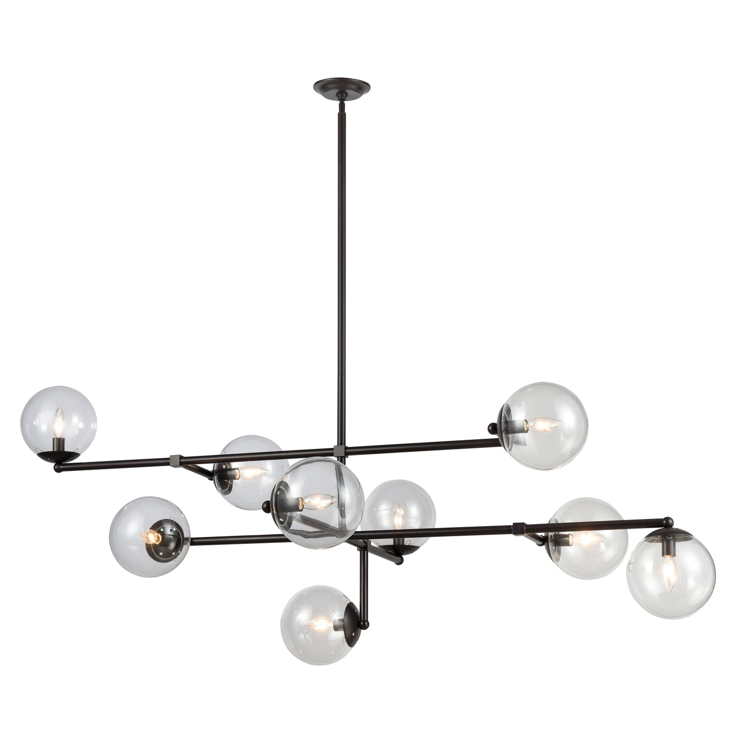 ELK SIGNATURE 1141-083 Communique 64'' Wide 9-Light Linear Chandelier - Oiled Bronze