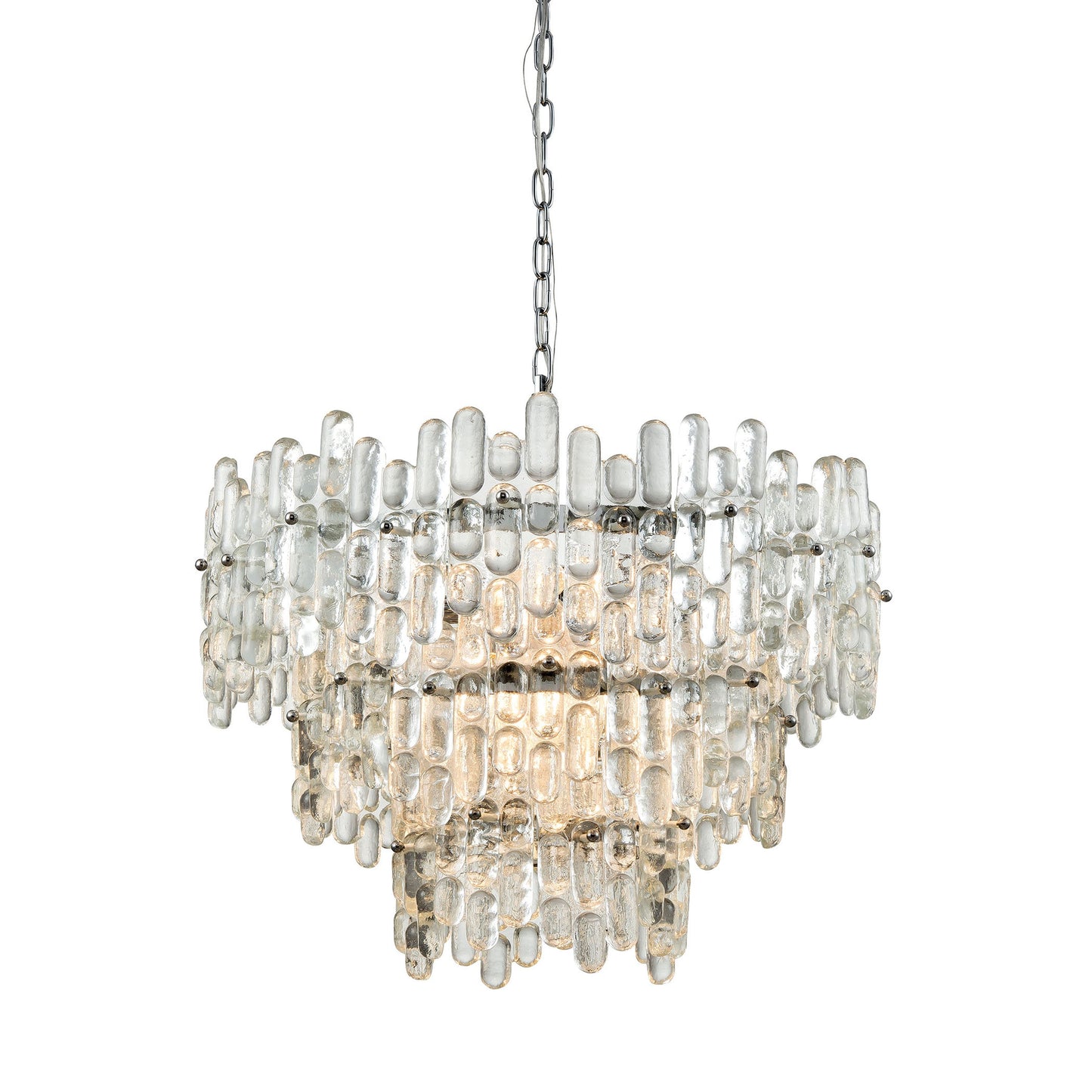 ELK SIGNATURE 1141-086 Icy Reception 27'' Wide 9-Light Chandelier - Chrome