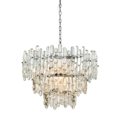 ELK SIGNATURE 1141-086 Icy Reception 27'' Wide 9-Light Chandelier - Chrome