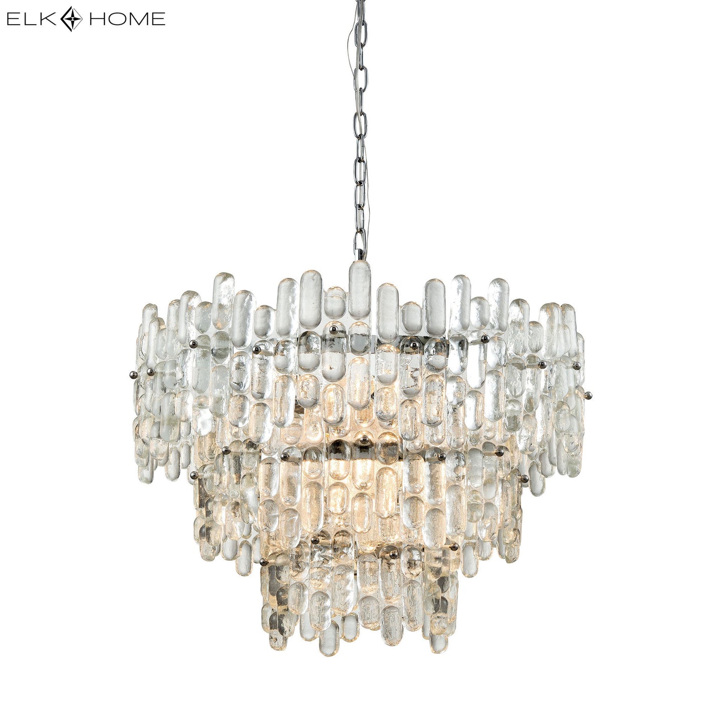 ELK SIGNATURE 1141-086 Icy Reception 27'' Wide 9-Light Chandelier - Chrome