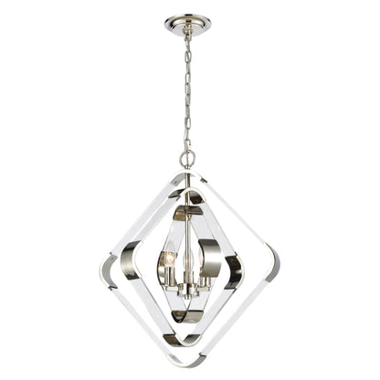 ELK SIGNATURE 1141-095 Rapid Pulse 20'' Wide 3-Light Pendant - Polished Nickel