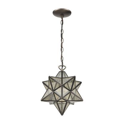 MARKETPLACE 1145-009 Moravian Star 9'' Wide 1-Light Mini Pendant - Oil Rubbed Bronze