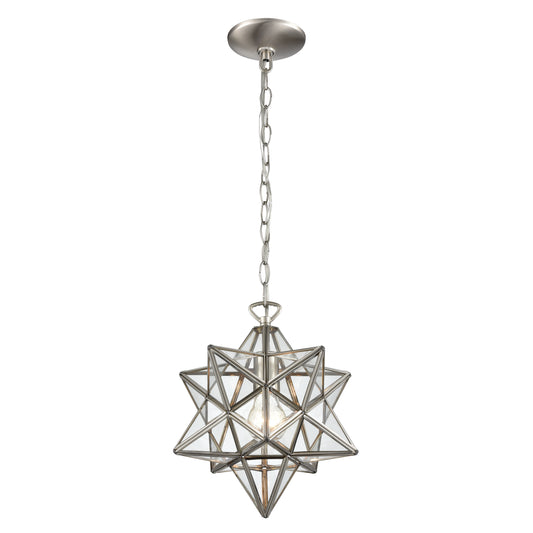 MARKETPLACE 1145-019 Moravian Star 12'' Wide 1-Light Mini Pendant - Polished Nickel