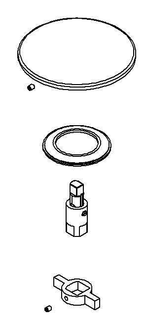 KOHLER Assembly, Toe Tap - Honed White, K-1145638-HW1