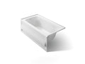 KOHLER K-1150-LA-0 Bancroft 60" X 32" Alcove Bath, Left Drain - White