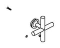 KOHLER Cross Handle Base Kit - Matte Black, K-1153945-BL