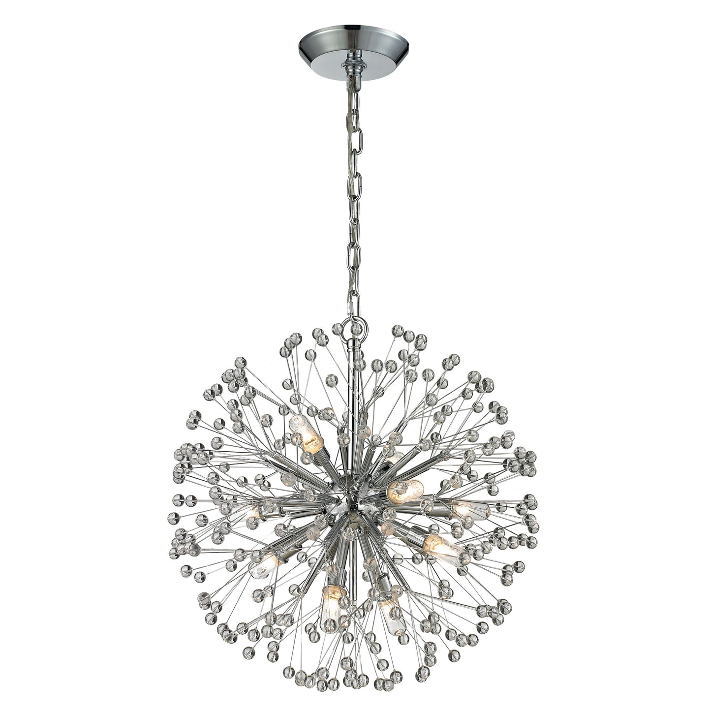 ELK SHOWROOM 11545/9 Starburst 18'' Wide 9-Light Chandelier - Polished Chrome