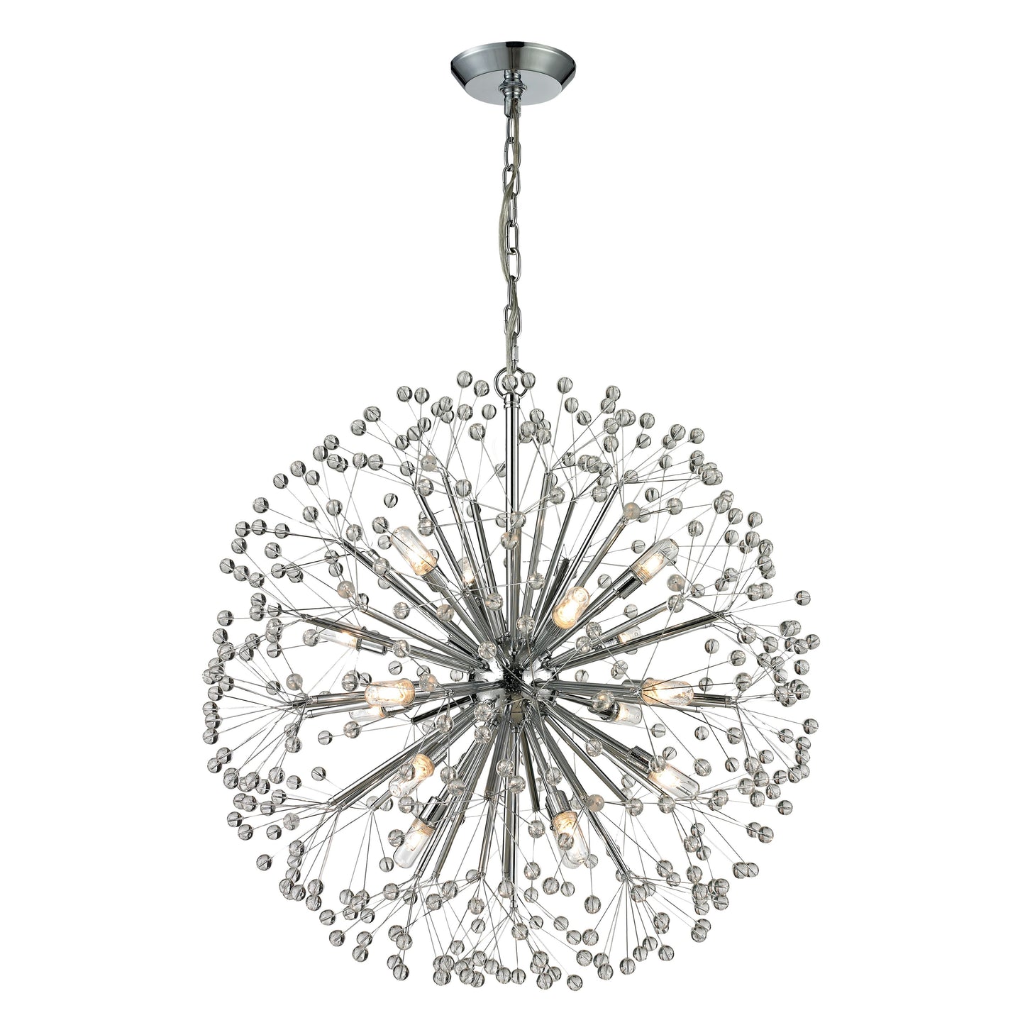 ELK SHOWROOM 11546/16 Starburst 27'' Wide 16-Light Chandelier - Polished Chrome