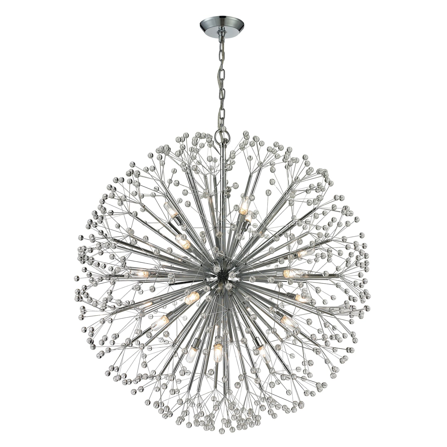 ELK SHOWROOM 11547/19 Starburst 36'' Wide 19-Light Chandelier - Polished Chrome