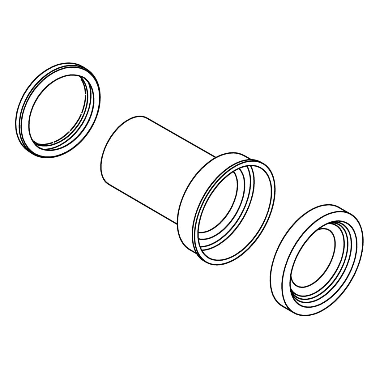 KOHLER Straight Outlet Pipe System, K-1155520