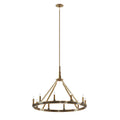 KICHLER 52421BNB Emmala 27.50 Inch 10 Light Chandelier In Brushed Natural Brass And Black