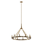 KICHLER 52421BNB Emmala 27.50 Inch 10 Light Chandelier In Brushed Natural Brass And Black