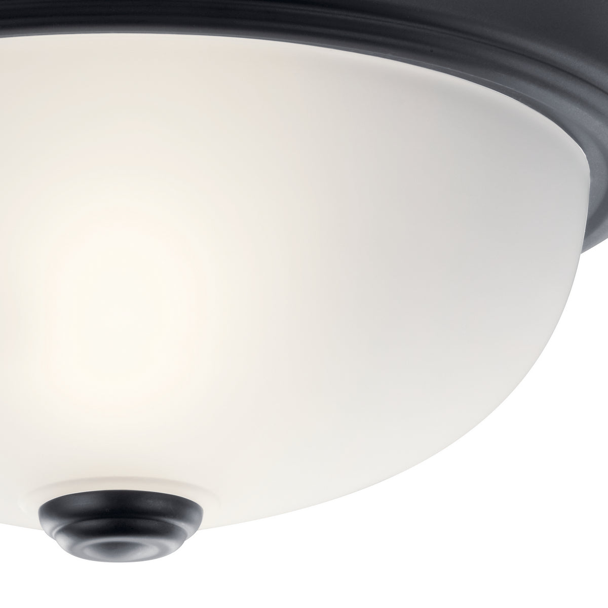 KICHLER 8111BK 11.25" 2 Light Flush Mount Black