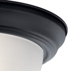 KICHLER 8111BK 11.25" 2 Light Flush Mount Black
