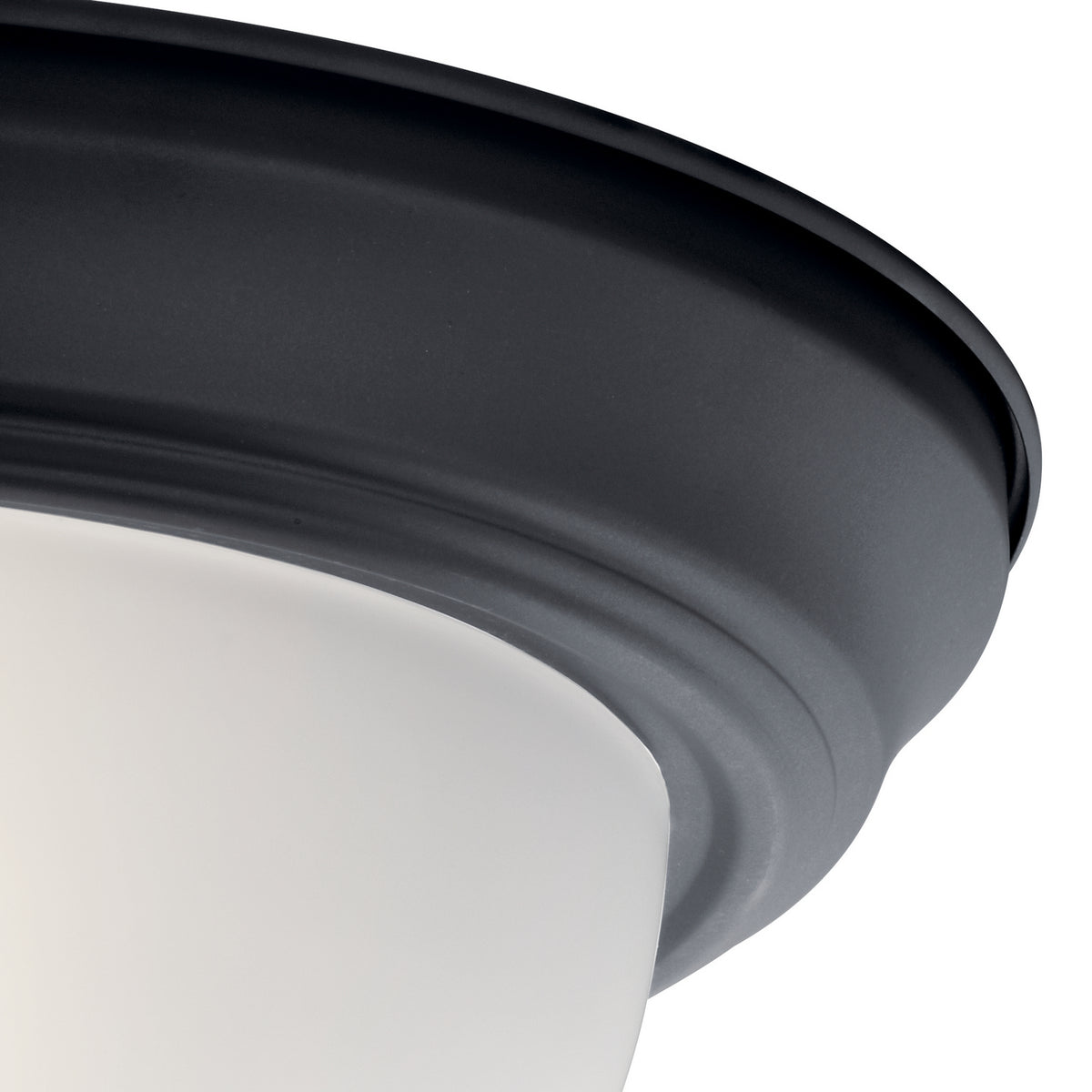 KICHLER 8111BK 11.25" 2 Light Flush Mount Black