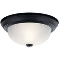KICHLER 8111BK 11.25" 2 Light Flush Mount Black