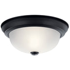 KICHLER 8111BK 11.25" 2 Light Flush Mount Black