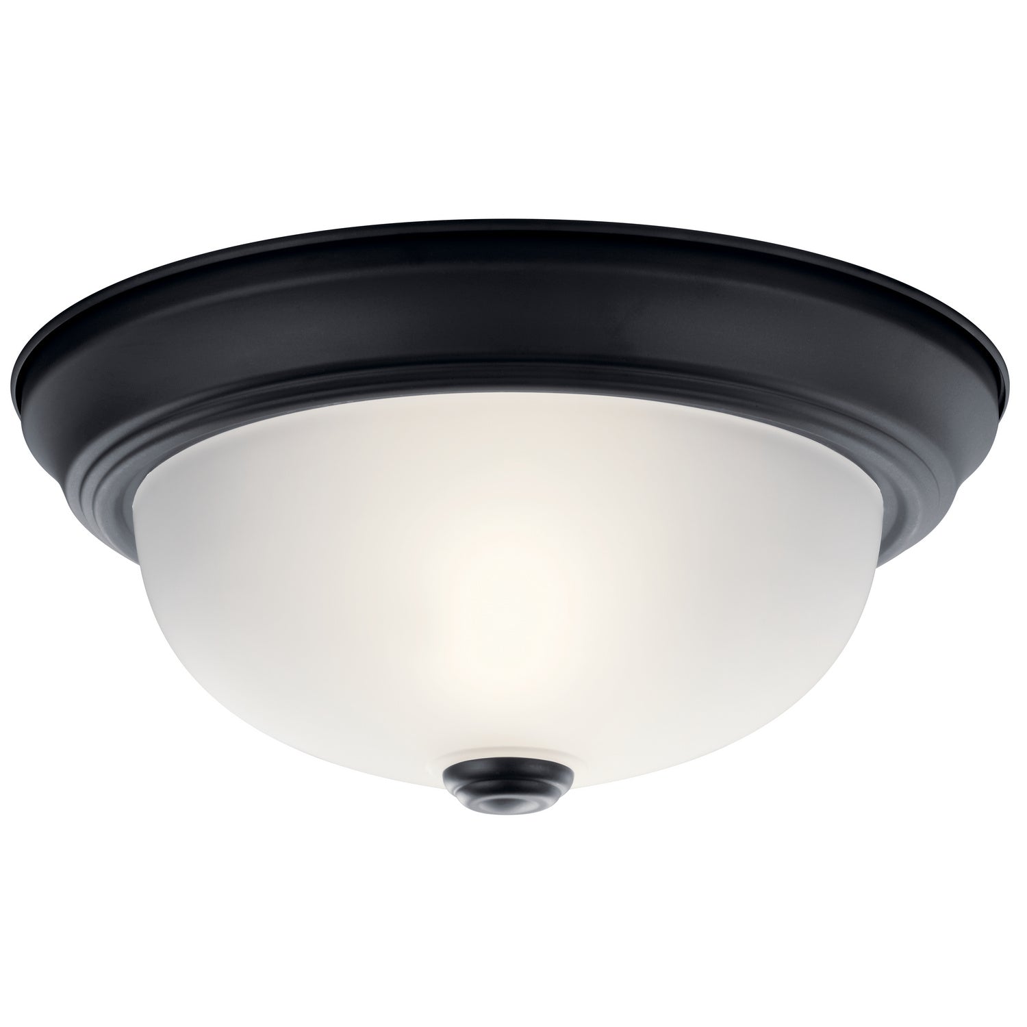 KICHLER 8111BK 11.25" 2 Light Flush Mount Black