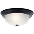 KICHLER 8112BK 13.25" 2 Light Flush Mount Black