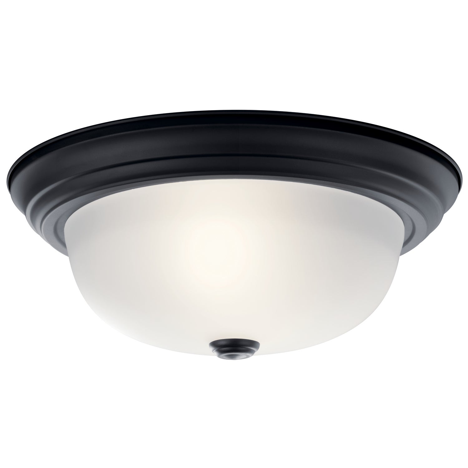 KICHLER 8112BK 13.25" 2 Light Flush Mount Black