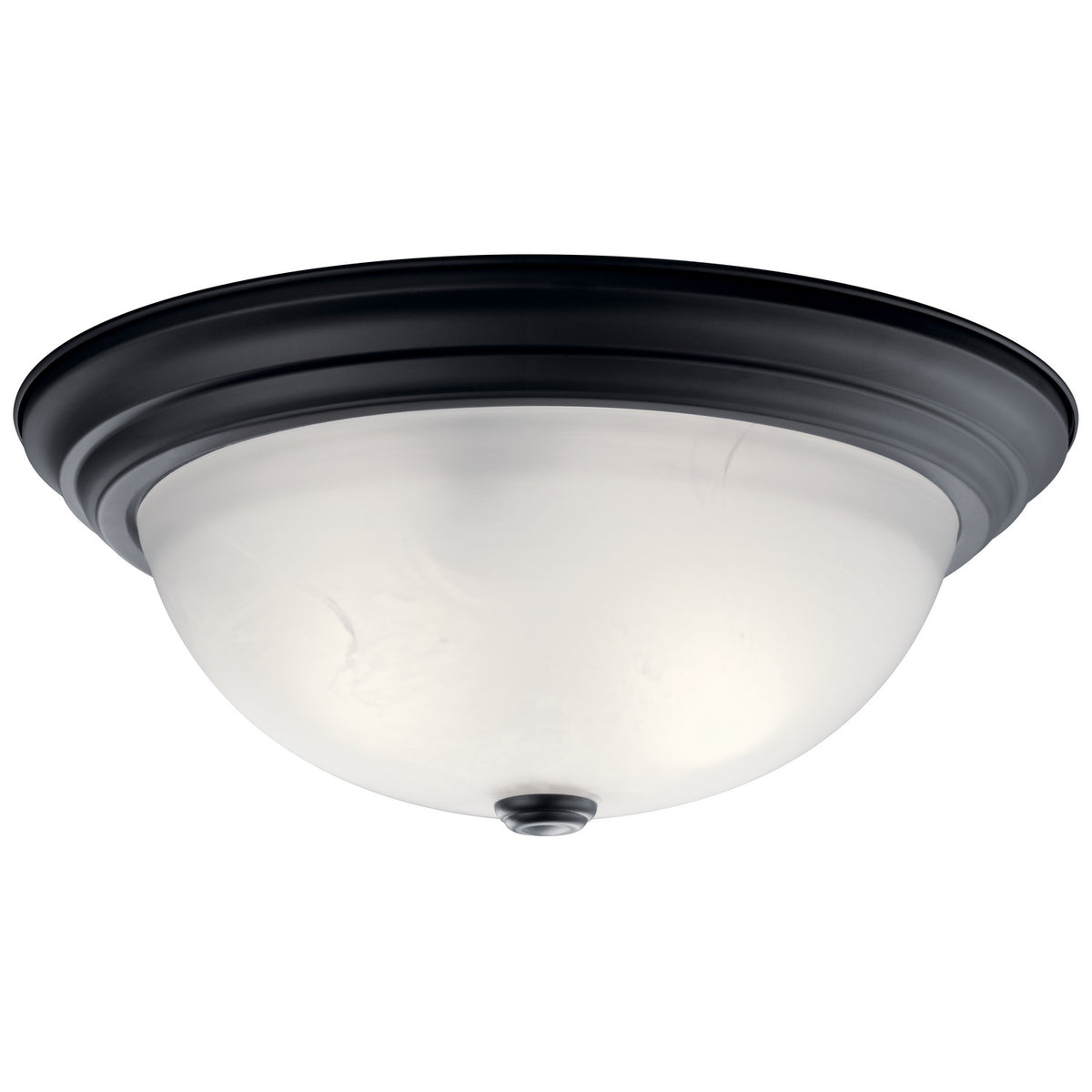 KICHLER 8116BK 15.25" 3 Light Flush Mount Black