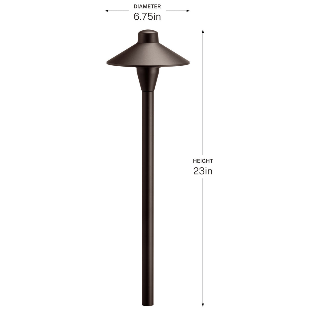 KICHLER 15478AZT 12V 6.75" Path Light Textured Architectural Bronze