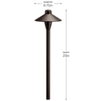 KICHLER 15478AZT 12V 6.75" Path Light Textured Architectural Bronze