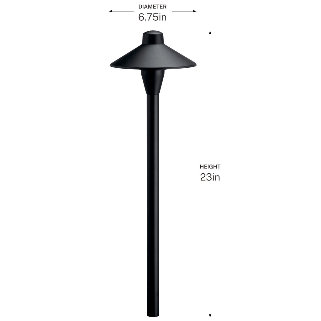KICHLER 15478BKT 12V 6.75" Path Light Textured Black
