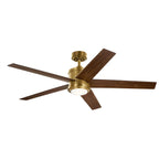 KICHLER 300044NBR Brahm Led 56" Ceiling Fan Natural Brass