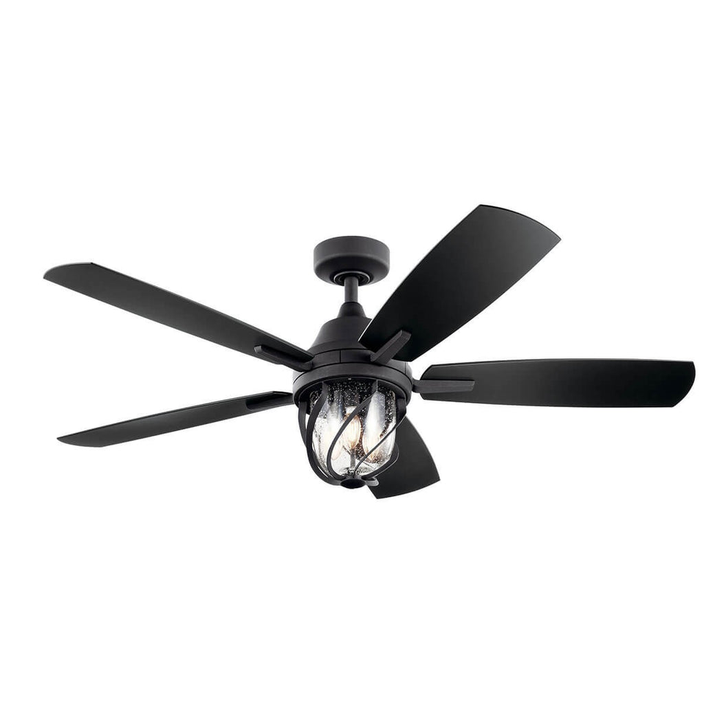 KICHLER 310073DBK Lydra LED 52" Ceiling Fan Distressed Black