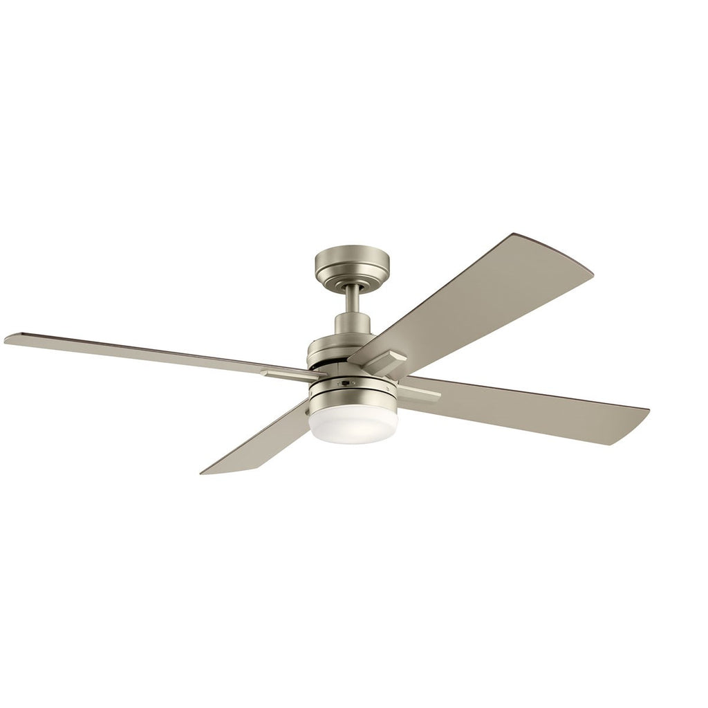 KICHLER 330140NI Lija 52 Inch Led Ceiling Fan In Nickel With Etched Cased Opal Glass
