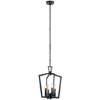 KICHLER 43498BK Abbotswell 19 Inch 4 Light Pendant In Black