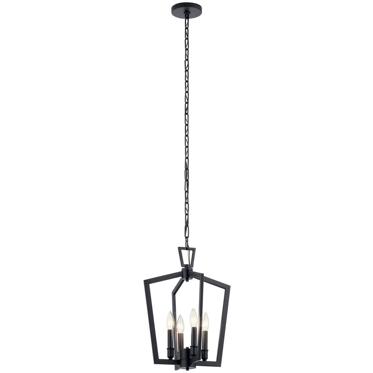 KICHLER 43498BK Abbotswell 19 Inch 4 Light Pendant In Black