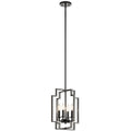 KICHLER 43964MCH Downtown Deco Four Light Pendant Midnight Chrome