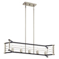 KICHLER 44250MOK Lente Five Light Linear Chandelier Midnight Oak