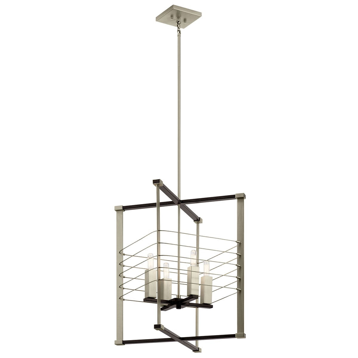 KICHLER 44251Mok Lente Four Light Foyer Pendant Midnight Oak