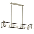 KICHLER 44252MOK Lente Seven Light Linear Chandelier Midnight Oak