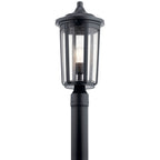 KICHLER 49895BK Fairfield 19.25 Inch 1 Light Post Light In Black