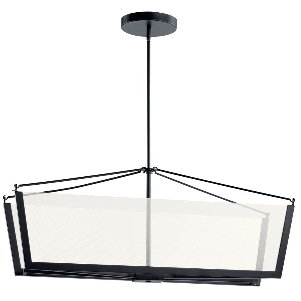 KICHLER 52293BKLED Calters Led Linear Chandelier Black